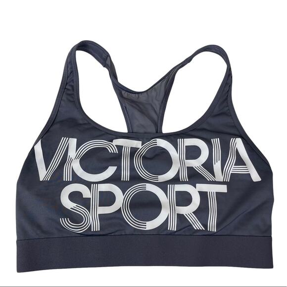 Victoria's Secret The Player Logo Racerback Sports Bra Gray Size Small - Picture 1 of 5